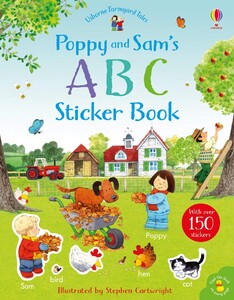 Обучение чтению, азбуке: ABC sticker book - Usborne