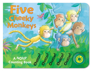 Книги про тварин: Five Cheeky Monkeys