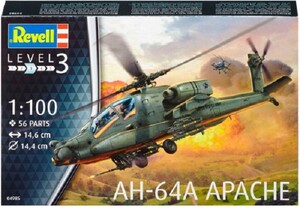 Игры и игрушки: Сборная модель Revell Вертолет AH-64A Apache 1:100 (04985)