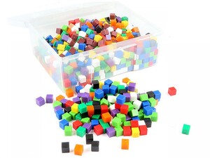 Счётный материал и разряды чисел: Счётный материал: разноцветные кубики 1000 шт., EDX Education