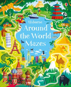 Книги с логическими заданиями: Around the world mazes [Usborne]