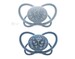 Пустышка симметричная, силиконовая, «Бабочка» в комплекте с футляром, 0-6 мес., 2 шт., Nip дополнительное фото 1.