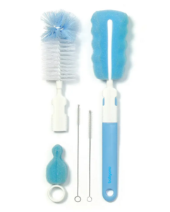 Приладдя для миття пляшечок: Комплект йоржиків для миття пляшечок зі знімною ручкою, блакитний, BabyOno