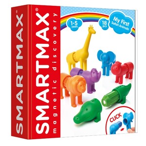 Магнітні конструктори: Smartmax - Ігровий набір для конструювання «Мої перші дикі тварини» (SMX 220)