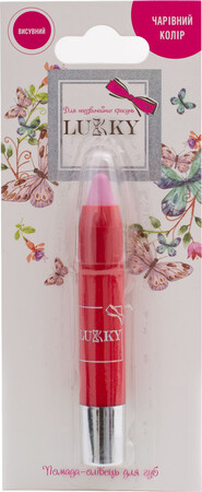 Детская декоративная косметика: Выдвижная помада-карандаш для губ розовый, Lukky