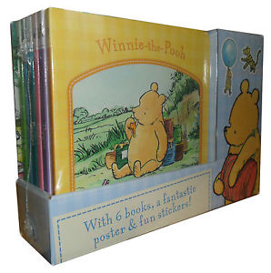 Winnie the Pooh 6 Books Poster & Fun Stickers Collection