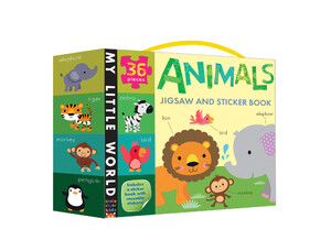 Книги для дітей: Animals Jigsaw and Sticker Book