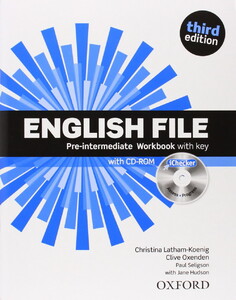 Навчальні книги: English File. Pre-Intermediate. Workbook with Key and Ichecker (9780194598736)