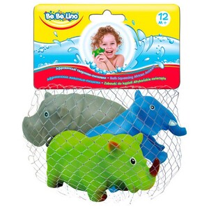 Игры и игрушки: Животные-пищалки для ванной BeBeLino Африка 3 шт (58003)