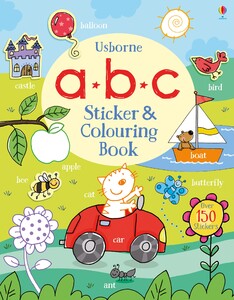 Альбоми з наклейками: ABC sticker and colouring book